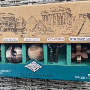Perfect gift! True Genius Ancient Treasures Wood and Metal Brainteaser Puzzles